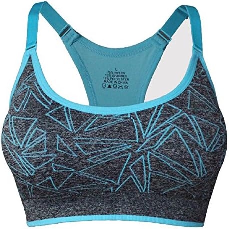 Comfortable and Light Support Cross Back Sports Bra Wirefree Pack of Three for All Your Sports Activities