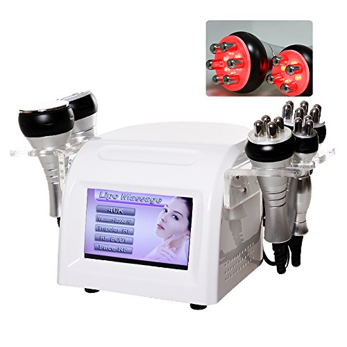 MYSWEETY Portable 5 in 1 Sonic Cavitation Machine 40K Radio Frequency Multipolar Vacuum Machine WB