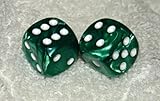 Green Marbled Dice Pair
