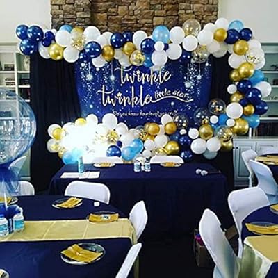 Amazon Com Oumuamua 129pcs Navy Blue Gold Balloon Arch Garland Kit Navy White Gold Confetti Balloons With Balloon Accessories For Graduation Party Baby Shower Wedding Birthday Class Of 2020 Prom Decorations Toys
