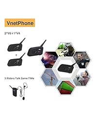 VNETPHONE V4 + 2 V6 1200 M 3 árbitros mismo tiempo de conversación para árbitro de fútbol Coach Headset judger Arbitraje Walkie Talkie Earphone