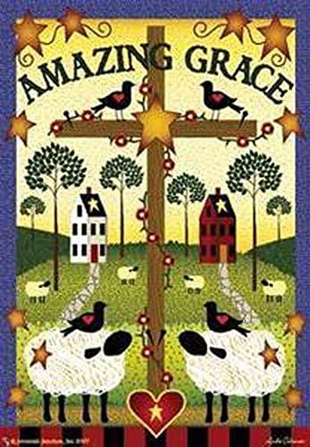 Amazing Grace Cross House Flag
