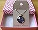Summerfield Collection Silver-tone Hand-painted Glitter Glass Galaxy Pendant Necklace 20