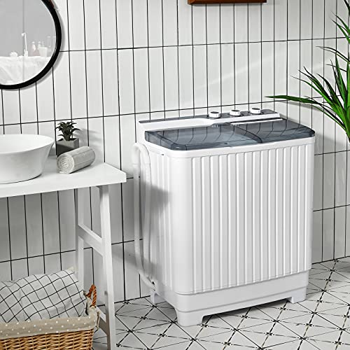 Giantex Portable Washing Machine SemiAutomatic, Twin Tub Washer and