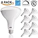 Sunco 8 Pack BR40 LED Light Bulbs, Indoor Flood Lights, Recessed Can Light Bulb, 1400 LM, 17W (100W Equivalent), 2700K Soft White, Dimmable, E26 Base, for Home, Bedroom, Kitchen UL
