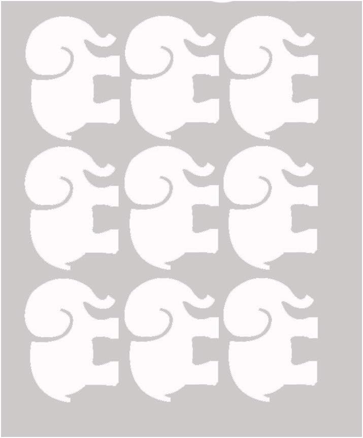 Lichi DIY Small Elephant Wall Sticker Decal for Children Nursery Room - White