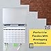 Houseables White Board Calendar for Wall, Dry Erase Calendars, 17” x 12”, Bonus Grocery List, 6 Colored Markers, Eraser, Magnetic, Whiteboard, Monthly Plan Boards, Erasable, Refrigerator, Fridge