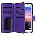 Galaxy S6 Edge Case, ULAK 9 cards Slot Slim PU Leather Wallet Flip Protector Cover with ID & Credit Card Pockets for Samsung Galaxy S6 Edge (Purple) Will not Fit S6 Edge Plus