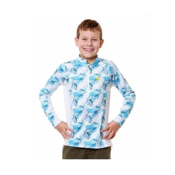 Nozone Boy’s Long Sleeve Sun Protective Nautilus Swim Shirt UPF 50