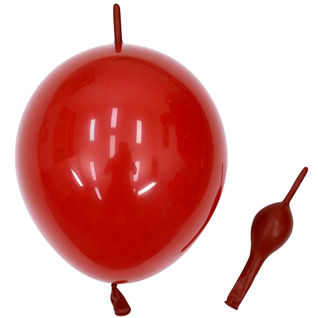 Photo 1 of 100 Pcs Link Balloon Linking Balloon 6 Inch Quick Link Latex Balloon?for Wedding, Birthday, Bridal Shower, Halloween, Christmas, Party Festival Decorations (Red-6in)