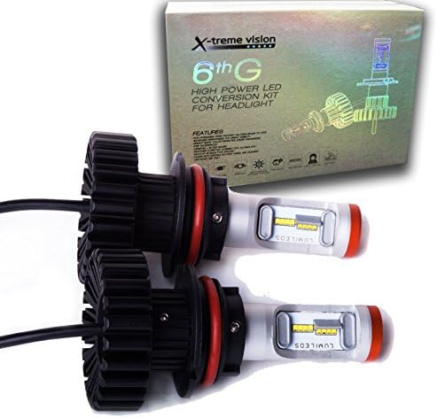 CloudWorks 6K Xenon White LED Headlight Fog Light DRL High/Low Beam Kit 12,000Lumens Philips Z-ES Chip Technology (880)