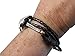 Dark Brown Maritime Rope Bracelet in Leather for Men by Moskus - Durable Wristband with Anchor and Text Tenacity - Comes in a Nice Box