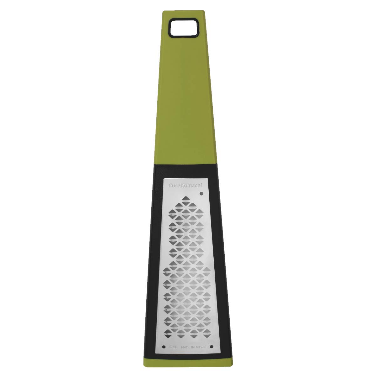 KAI Pure Komachi Kanokoshibori - 2-way grater green, blade 13.5 x 3-5 cm/handle 11 cm, with Kanokoshibori blade pattern professional kitchen grater