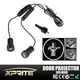 Xprite 5w 4th Generation 2x LED Car Door Laser Projector Ghost Shadow Step Light Logo for Mustang