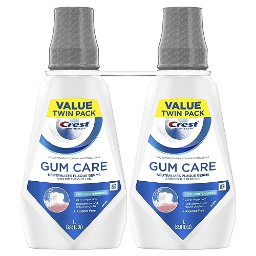 CREST PRO-HEALTH GUM CARE MOUTHWASH, COOL WINTERGREEN, CPC ANTIGINGIVITIS/ANTIPLAQUE ORAL RINSE 1L (33.8 FL OZ)