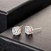 Buyless Fashion Girls Stud Earrings 14K Rose Gold Plated with White Zirconia and Gift Box - ECZCRSG5MM