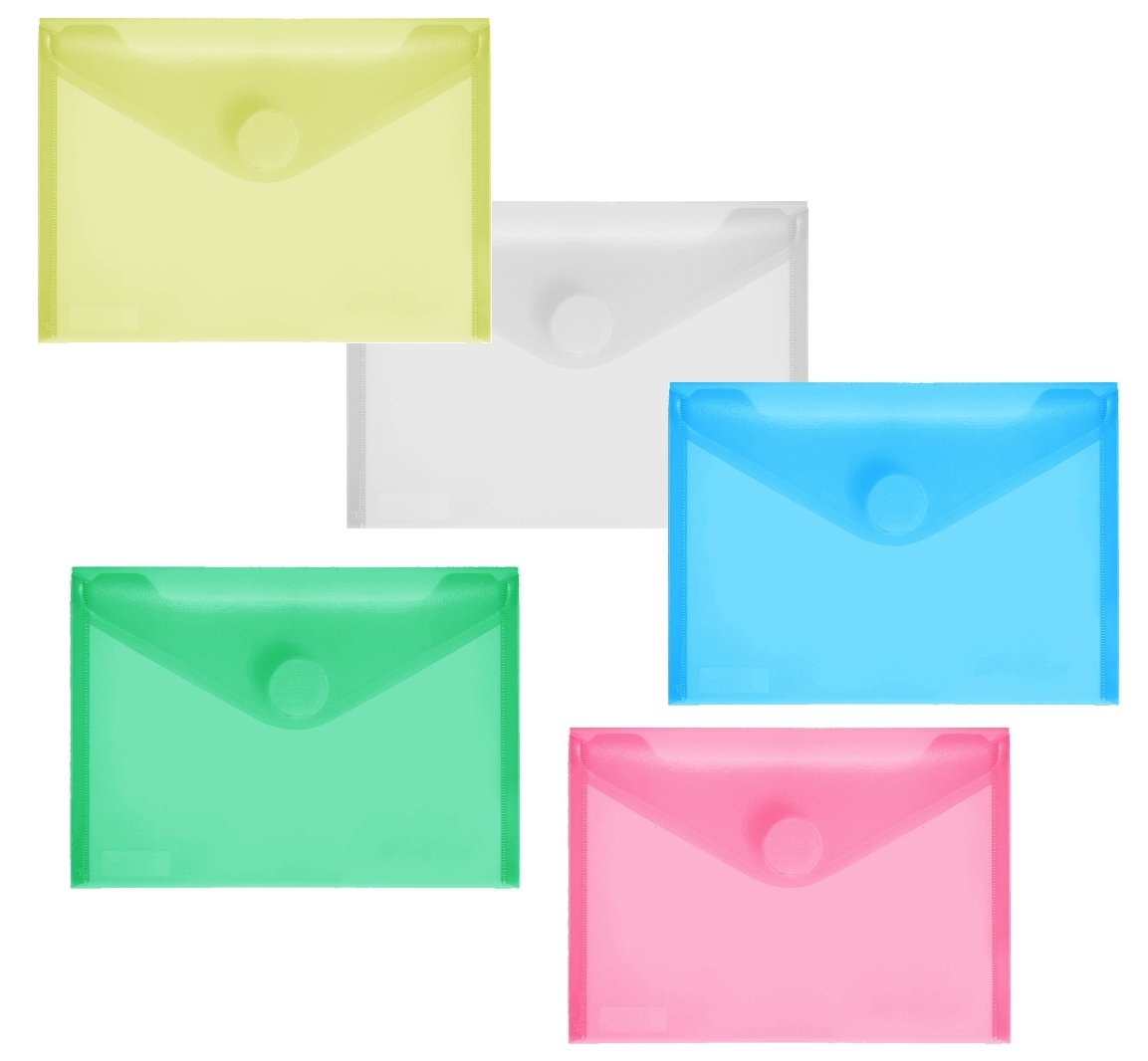 FolderSys Set of 10 Polypropylene Envelopes a6 Multicoloured