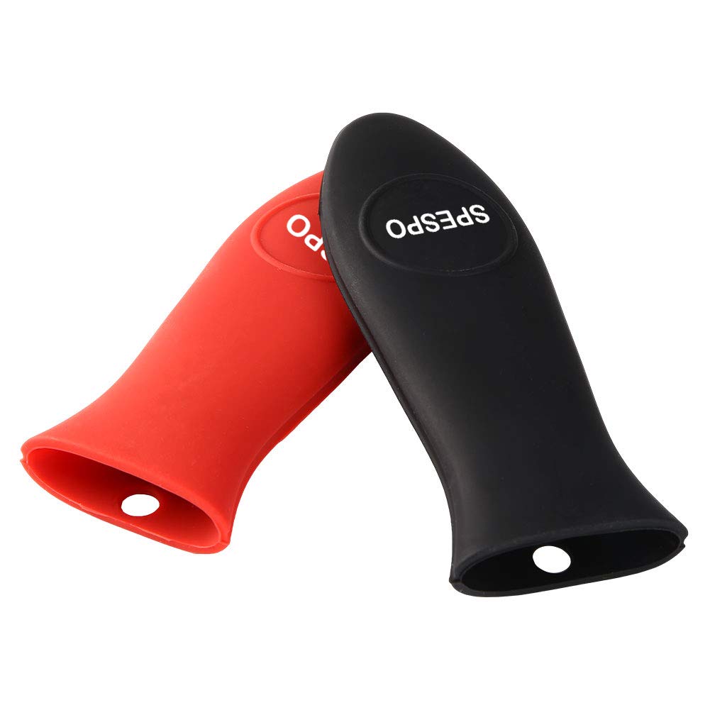 Silicone Hot Handle Holder,Spespo Pan Handle Cover for Cast Iron Skillets & Metal Frying Pans,2 Pack