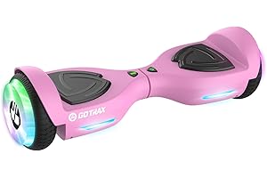 Gotrax Hoverboard with 6.5" LED Wheels & Headlight, Max 4/5 Miles Range, 6.2mph Power by Dual Brushless Motor, UL2272 Certified and 50.4Wh/65.52Wh Battery Self Balancing Scooters for 44-176lbs Kids