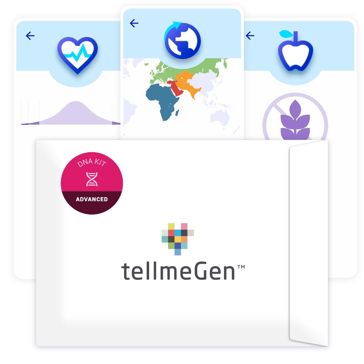 tellmeGen DNA Test Advanced (Health, Ancestry, Traits and Wellness) More Than 400 Updated Reports