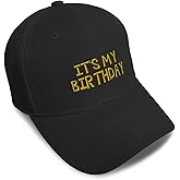 Speedy Pros Baseball Caps for Men & Women Embroidered It's My Birthday Gold Embroidery Ladies & Men Baseball Hats