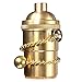 Light Socket, KINGSO E26/ E27 Solid Brass Edison Retro Pendant Lamp Holder for Lamp Socket And Fixture Replacement, Industrial Vintage DIY Projects, With Pull Chain(Copper)