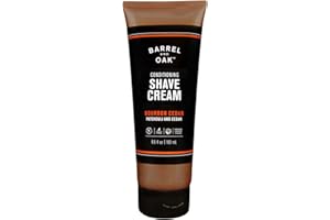 BARREL & OAK Barrel and Oak - Conditioning Shave Cream, Men's Shaving Cream, Moisturizing Shave Cream, Caffeine & Antioxidant-Rich, Helps Prevent Nicks, Bumps, Redness, & Dry Skin, Vegan (Bourbon Cedar, 6.5 oz)