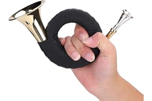 SustVita Mini French Horn Musical Instrument, a Portable Brass Horn with Ergonomic PU Grip for Learners, Compact and Easy to 
