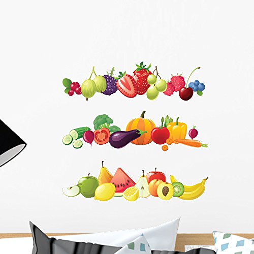 Compare Price fruit and vegetable wall stickers on
