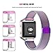 Fitbit Blaze Accessory Band,Small (5.5-6.7 in),Oitom Frame Housing+Milanese loop Stainless Steel Band for Fitbit Blaze Smart Fitness Watch (Rainbow)