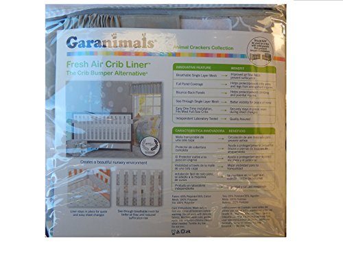 Garanimals Boys Fresh Air Crib Liner Bumper Alternative Little Elephants Collection ...