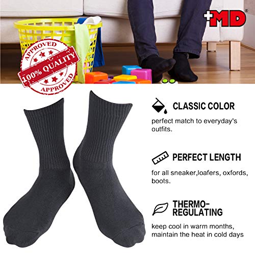 +MD 6-pack Heren Bamboe Crew Sokken Extra Zwaar Volledig Kussen Werksokken Vochtafvoerend Wandelen Trekking Sport Casual… - Image 5