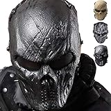 Outgeek Airsoft Mask Scary Skull Outdoor Full Face Mask Mesh Eye Protection Mask