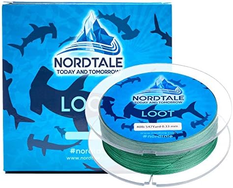Nordtale Loot Braided Fishing Line 300yards 547yards - Improved Braided Fishing Lines - Abrasion Resistance - Zero Stretch - Thinner Diameter 6lb-80lb
