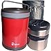 Lunch Box Vacuum Container by Chefcoo Keep Your Food Warm with Double Walled 2 Flask Thermos Jars (1.3Lt) - Easy Carrying Bag - Best for School, Work, Travel, Hiking, Camping, Picnics