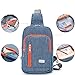 TINYAT Sling Canvas Bag Shoulder Chest Pack Casual Crossbody Travel Shoulder Bag for Women Men T601