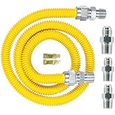 Dormont Safety-Shield 30C-3131KIT-48B Coated Stainless Steel Standard Gas Appliance Connector 5/8 Inch Outer Diameter 1 /2 In