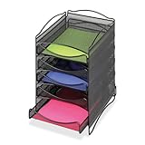 Safco Model Mesh 5-Drawer Literature Organizer, Black Onyx (9432), Office Central