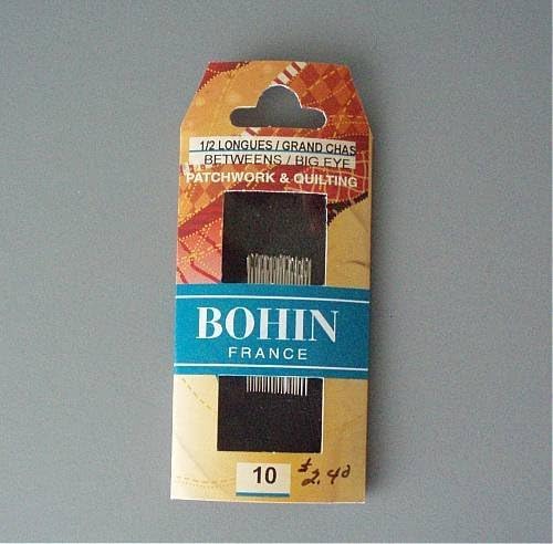 Bohin Hand Quilting Betweens/Big Eye Needles Size 10