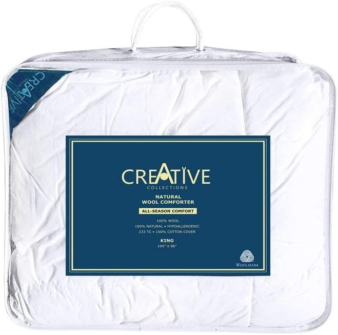 Creative Living Solutions" Comforter 100% Wool All Season. 100% Cotton Casing. Dry Clean (King)