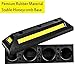 B BAIJIAWEI 2 Pack Heavy Duty Rubber Parking Guide Garage Wheel Stop with Yellow Reflective Stripes, Professional Grade Rubber Parking Target