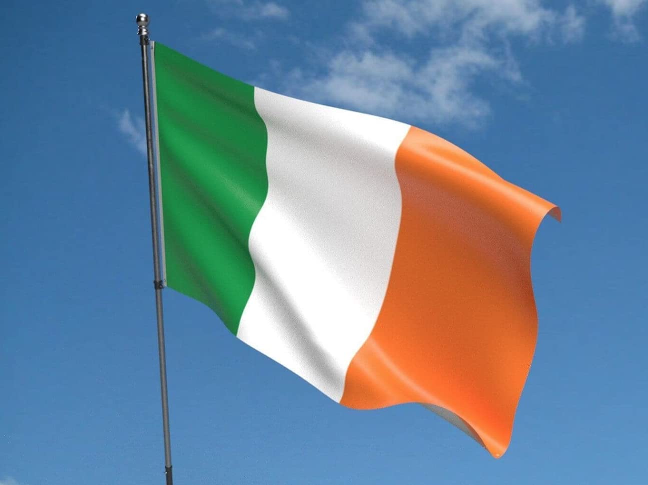 Strength & Honour 8ft x 5ft Ireland Tricolour Flag - Large Irish Polyester Banner with Brass Eyelets, World Cup St Patrick's Day Football Rugby Garden Party Outdoor Indoor Decorations, Coffin Drape