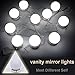 TOMNEW Vanity Mirror Lights, Hollywood Style LED Mirror Lights Kit 10 Dimmable Bulbs Kit for Makeup Dressing Table with Touch Dimmer and Power Supply Plug in Lighting Fixture Strip