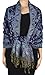 Peach Couture Elegant Double Layer Reversible Paisley Pashmina Shawl Wrap Scarf Eggplant