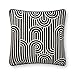 Now House by Jonathan Adler Deco Jacquard Pillow, Black and White