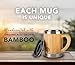 Stainless Steel & Bamboo Coffee Mug - Insulated Wooden Cup with Handle & Lid - Non-Spill On the Go - Keep Your Tea Hot Longer - Unique Gift for Men & Women - 13.5 oz / 400 ml