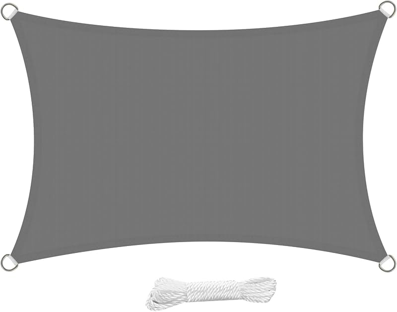 swift Sun Shade Sail 2m x 3m Water-Resistant PES Polyester Grey