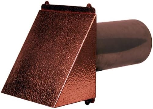 4" Hammered Copper Flush Mount Dryer/Exhaust Vent with Damper