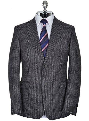 Z Zegna Navy and White Houndstooth Wool Blazer 46 Regular 46R Sportcoat 56