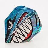 1 Set of HARROWS HOLOGRAM EVIL SHARK DART FLIGHTS STANDARD SHAPE